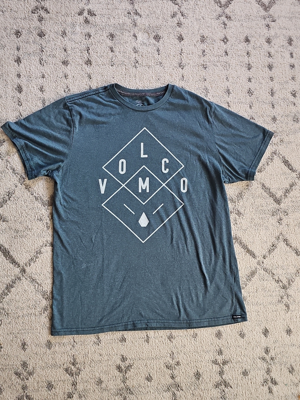 Volcom Blue Short Sleeve Graphic Logo Tee